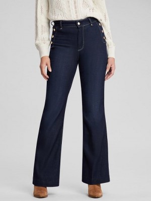 Guess Eco Faye Sailor Flared Jeans Blauw | GUESS-SN26568