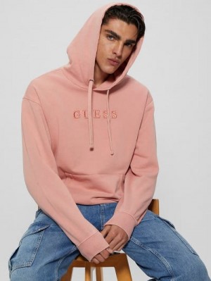 Guess Eco Finch Signature Hoodie Roze | GUESS-SN30996