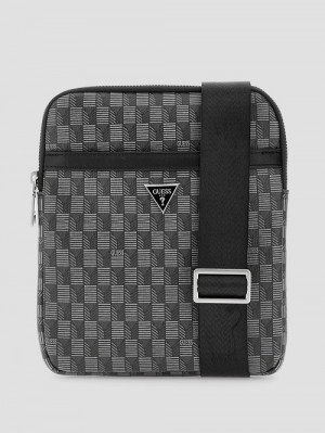 Guess Eco G Wave Crossbody Zwart | GUESS-SN31731