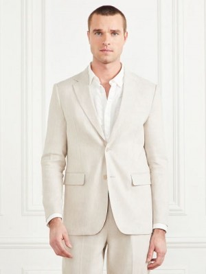 Guess Eco George Notched Blazer Wit | GUESS-SN30802