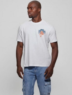 Guess Eco Japanese Dragon Crewneck Tee Wit | GUESS-SN30667
