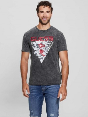 Guess Eco Japanese Tee Zwart | GUESS-SN30642