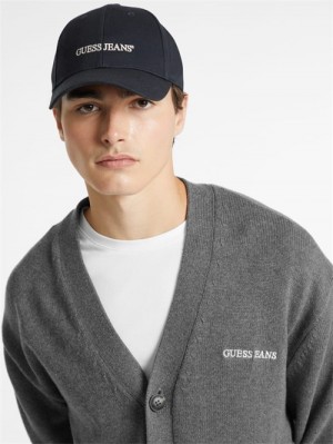 Guess Eco Jeans Logo Baseball Cap Blauw | GUESS-SN31926
