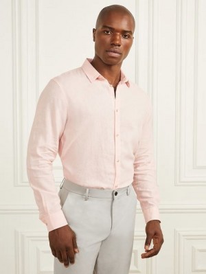 Guess Eco Joe Linen Shirt Roze | GUESS-SN31100