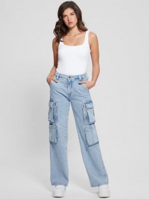 Guess Eco Kori Cargo Jeans Blauw | GUESS-SN26660