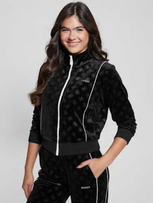 Guess Eco Krissy Velvet Active Pants Zwart | GUESS-SN28467