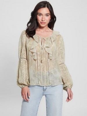 Guess Eco Laila Top Beige | GUESS-SN27597