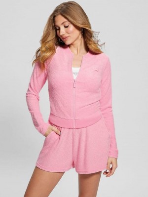 Guess Eco Lola Full-Zip Jacket Roze | GUESS-SN28344
