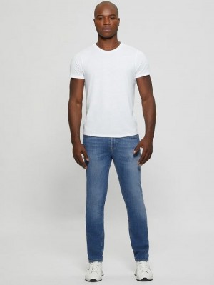 Guess Eco Low-Rise Slim Straight Jeans Blauw | GUESS-SN30367