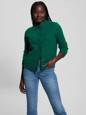 Guess Eco Macie Crochet Cardigan Groen | GUESS-SN27704