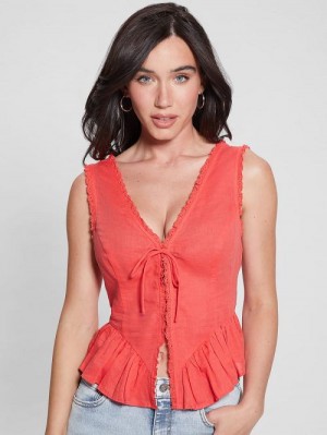 Guess Eco Mackenzie Top Roze | GUESS-SN27626