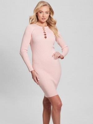 Guess Eco Melissa Bodycon Dress Roze | GUESS-SN27791