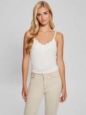 Guess Eco Mena Lace-Trim Sweater Cami Wit | GUESS-SN27824