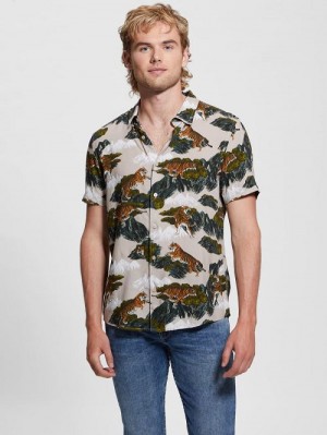 Guess Eco Mountain Tiger Shirt Multi | GUESS-SN31158