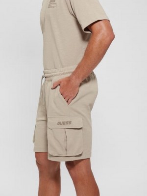 Guess Eco Nilo Cargo Shorts Beige | GUESS-SN31512