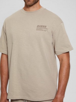 Guess Eco Nilo Oversized Tee Beige | GUESS-SN31521