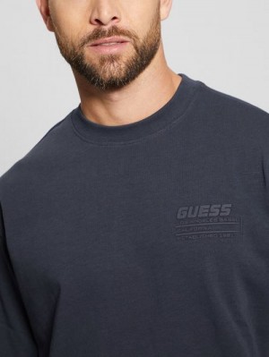 Guess Eco Nilo Oversized Tee Zwart | GUESS-SN31558
