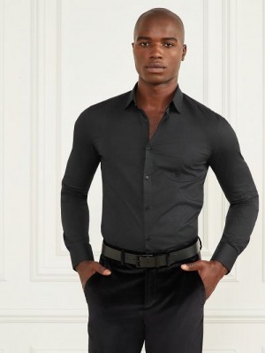 Guess Eco Oliver Shirt Zwart | GUESS-SN31172