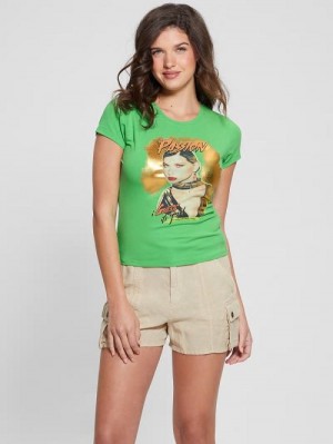 Guess Eco Passion Tee Groen | GUESS-SN27315