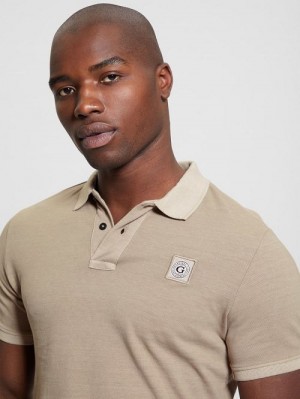 Guess Eco Pique Polo Beige | GUESS-SN31120