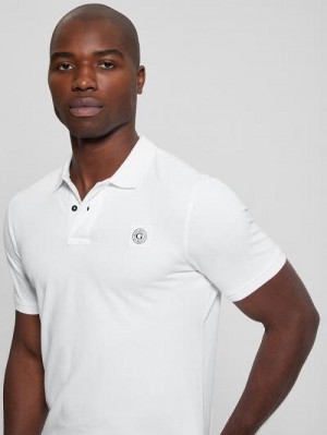 Guess Eco Pique Polo Wit | GUESS-SN31126
