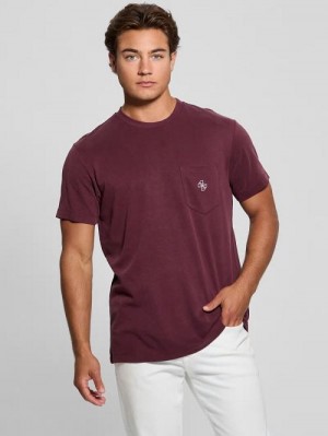 Guess Eco Pocket Tee Rood | GUESS-SN31092