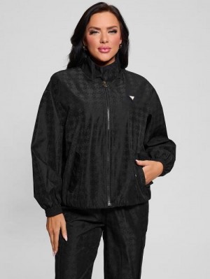 Guess Eco Quattro G Signature Jacket Zwart | GUESS-SN28360