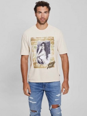 Guess Eco Retro Model Tee Beige | GUESS-SN30694