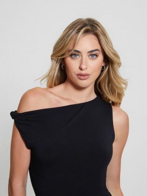 Guess Eco Rita Twisted Top Zwart | GUESS-SN27645