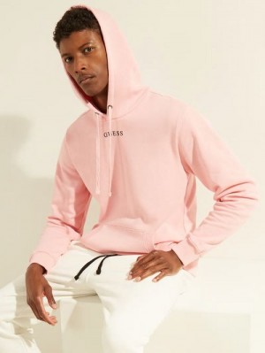Guess Eco Roy Logo Hoodie Roze | GUESS-SN31463