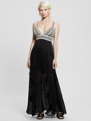 Guess Eco Serena Dress Zwart | GUESS-SN26840
