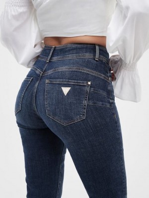 Guess Eco Shape Up High-Rise Straight Jeans Blauw | GUESS-SN26646