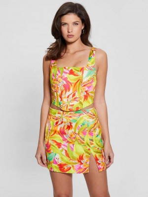 Guess Eco Sia Satin Corset Multi | GUESS-SN27088
