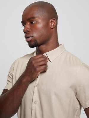 Guess Eco Solid Shirt Beige | GUESS-SN31311