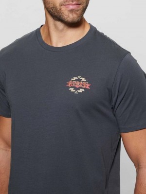 Guess Eco Southwestern Tee Zwart | GUESS-SN30685