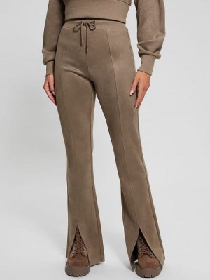 Guess Eco Sueded Scuba-Knit Pants Bruin | GUESS-SN28262