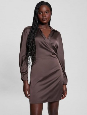 Guess Eco Tanya Dress Bruin | GUESS-SN27025