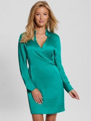 Guess Eco Tanya Dress Groen | GUESS-SN26984