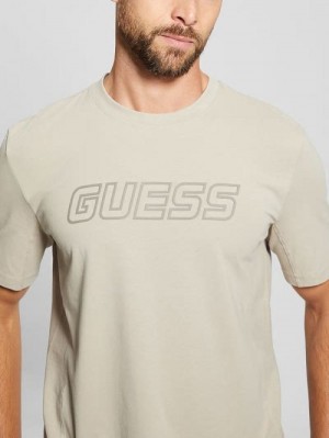Guess Eco Tarf Logo Tee Beige | GUESS-SN30632