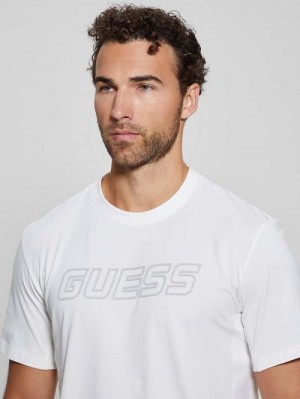 Guess Eco Tarf Logo Tee Wit | GUESS-SN30463
