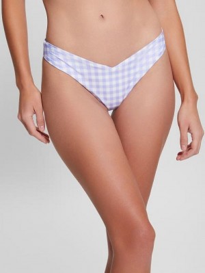 Guess Eco V-Front Brazilian Bikini Bottoms Paars | GUESS-SN28512