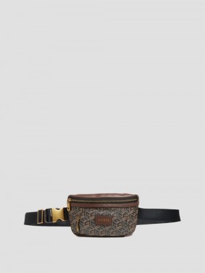 Guess Ederlo Compact Belt Bag Zwart | GUESS-SN31686