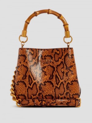 Guess Eire Small Bucket Bag Bruin | GUESS-SN29032