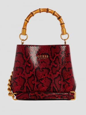 Guess Eire Small Bucket Bag Rood | GUESS-SN28676