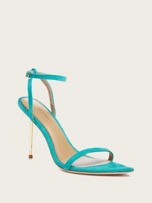 Guess Elsa Suede Sandal Groen | GUESS-SN29824