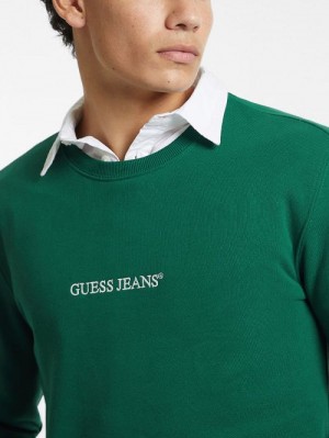 Guess Embroidered Logo Sweater Groen | GUESS-SN30911