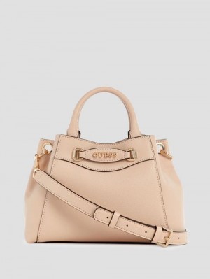 Guess Emera Mini Satchel Beige | GUESS-SN29269