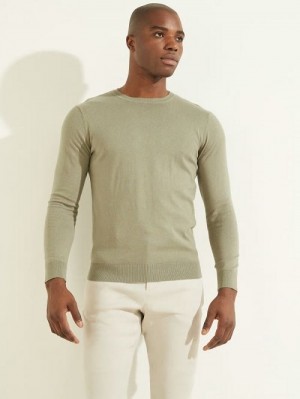 Guess Essential Crewneck Sweater Groen | GUESS-SN30936