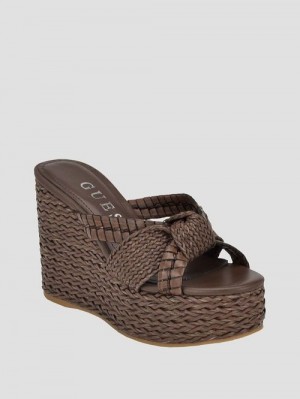 Guess Eveh Knot Wedges Bruin | GUESS-SN29761