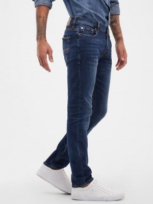 Guess Faded Skinny Jeans Blauw | GUESS-SN30449